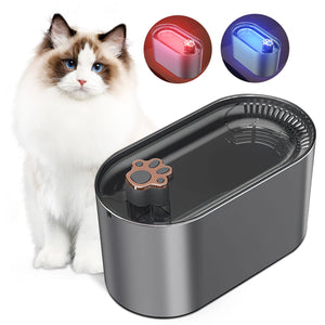 Ultra-Quiet 3L Pet Water Fountain with Filter & LED