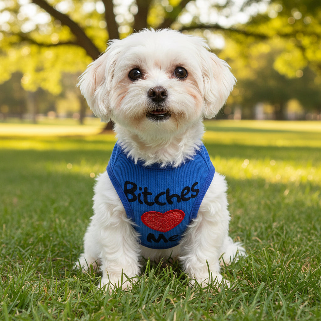 Pet Supplies Dog Clothing – “Bitches Love My Pet” Vest