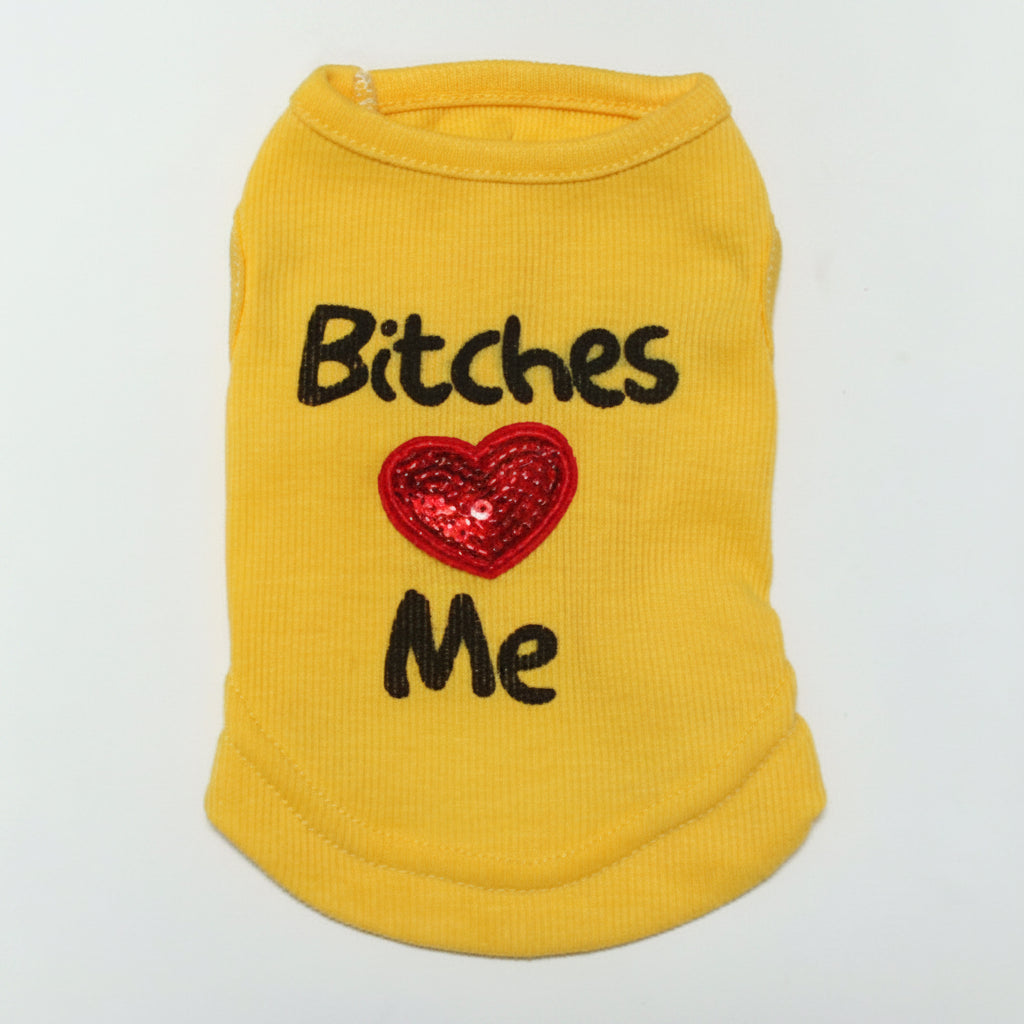 Pet Supplies Dog Clothing – “Bitches Love My Pet” Vest