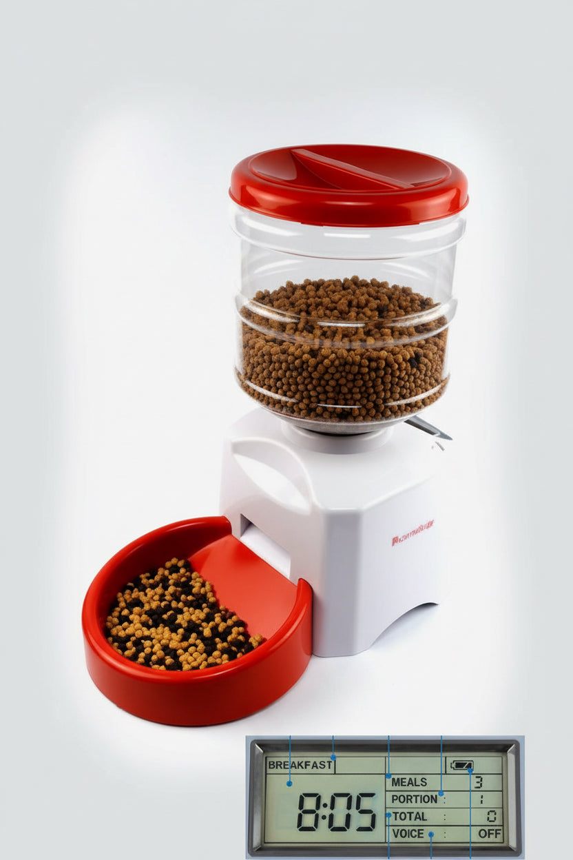 Automatic Pet Feeder – 5.5L Smart Programmable Dispenser with Voice Recording