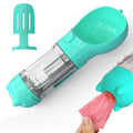 3-in-1 Portable Dog Water Bottle with Foldable Bowl & Waste Bag Dispenser – Leak-Proof Travel Set