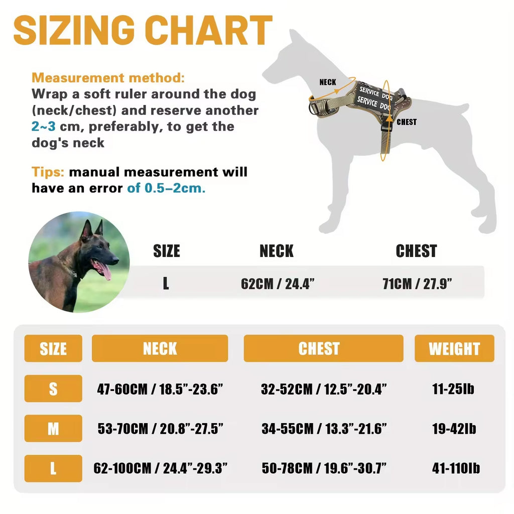Tactical No-Pull Dog Harness – Reflective with Handle
