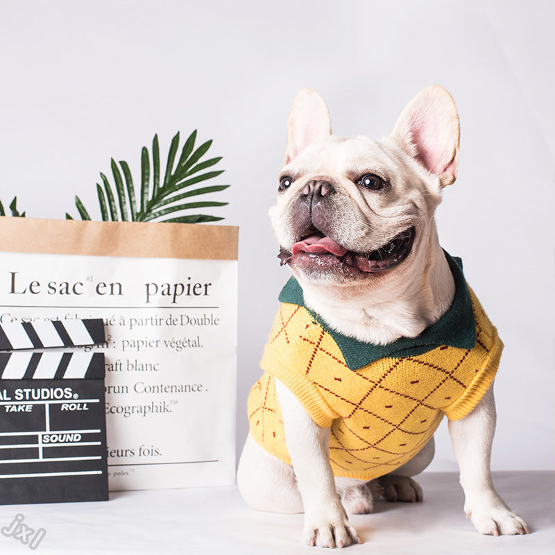 Japanese-Style Striped Dog Sweater – Soft Cotton Knit