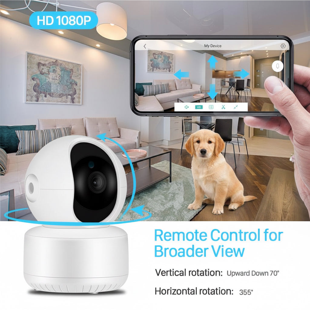 Smart Pet Camera – Auto-Tracking, 1080P WiFi Home Monitor