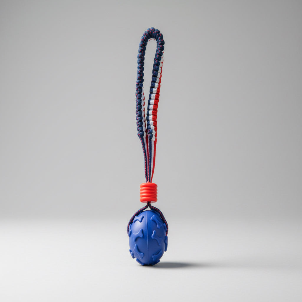 Dog Chew Ball with Rope – Durable Interactive Fetch Toy