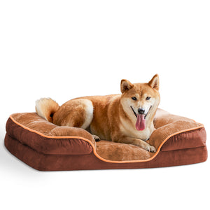 Memory Foam Dog Bed – Washable Cover, Waterproof Liner & Non-Slip Base