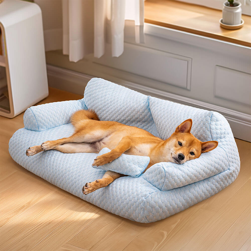 Orthopedic Dog Sofa Bed – Washable & Cooling