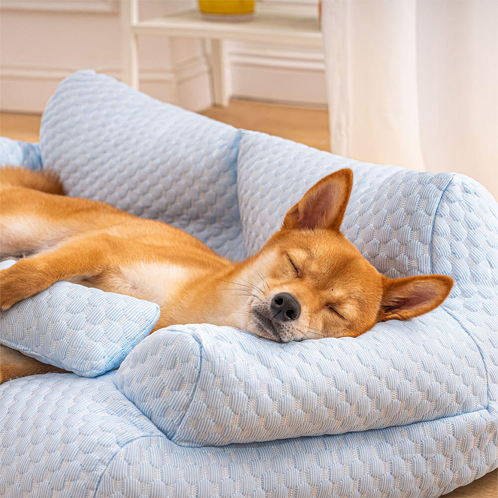 Orthopedic Dog Sofa Bed – Washable & Cooling