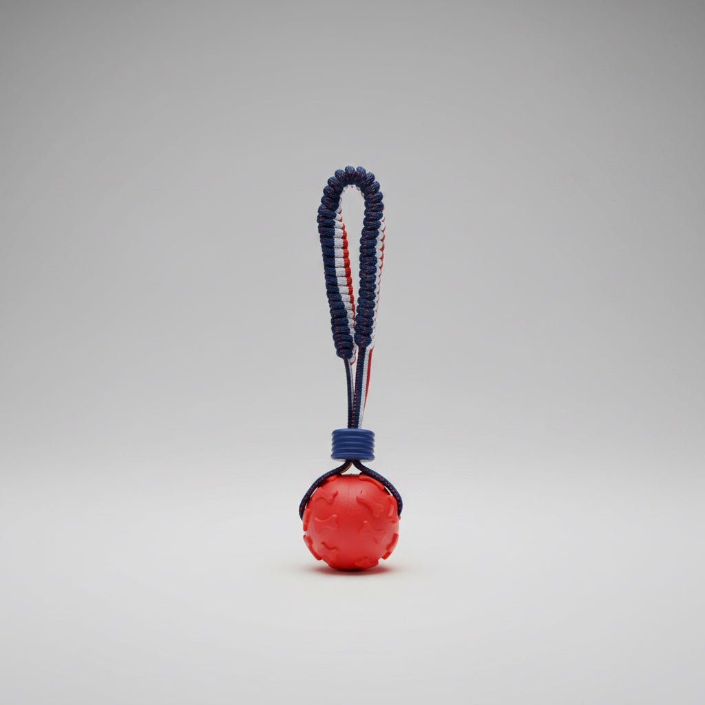 Dog Chew Ball with Rope – Durable Interactive Fetch Toy