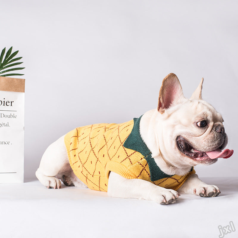 Japanese-Style Striped Dog Sweater – Soft Cotton Knit