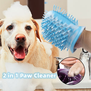 Dog Paw Cleaner Cup – 2-in-1 Portable Muddy Paw Washer & Bath Brush