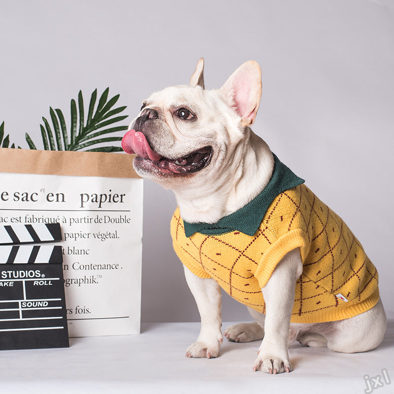 Japanese-Style Striped Dog Sweater – Soft Cotton Knit